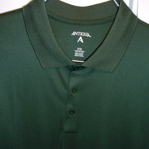 Antigua Big & Tall Men's Short Sleeve Golf Shirt.  Green. XXL